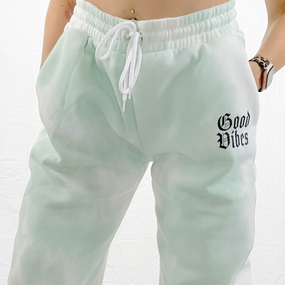 Tie Dye Joggers Sweatpants Smiley Face 